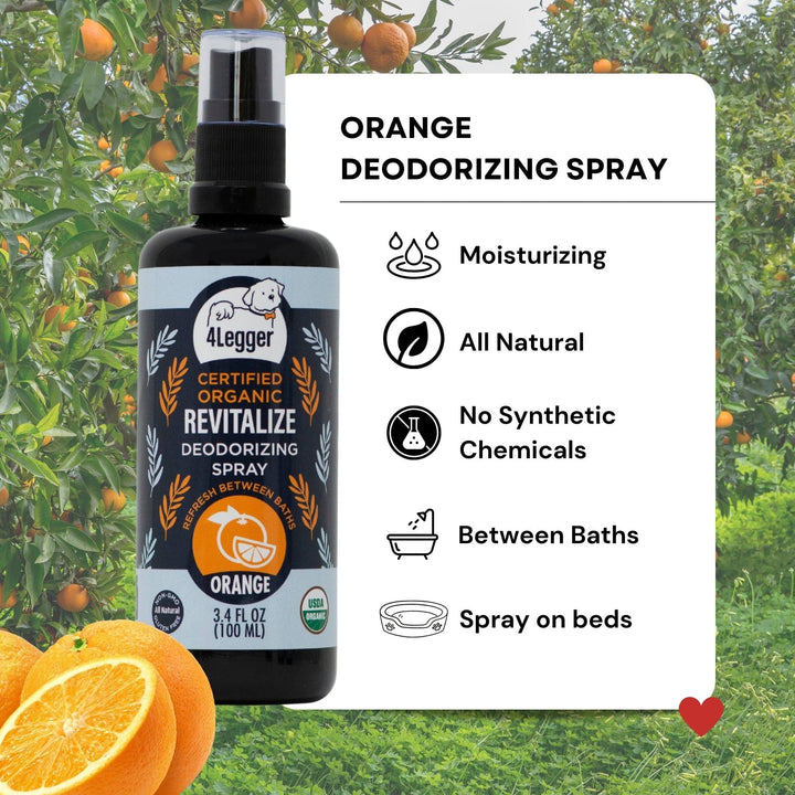 neem dog shampoo and orange deodorizing spray for dogs