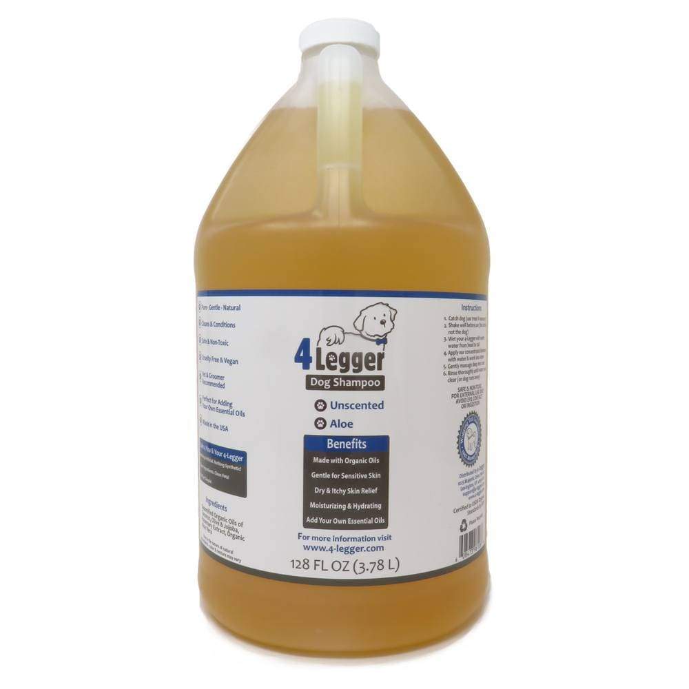 1 gallon fragrance free organic dog shampoo | natural dog shampoo