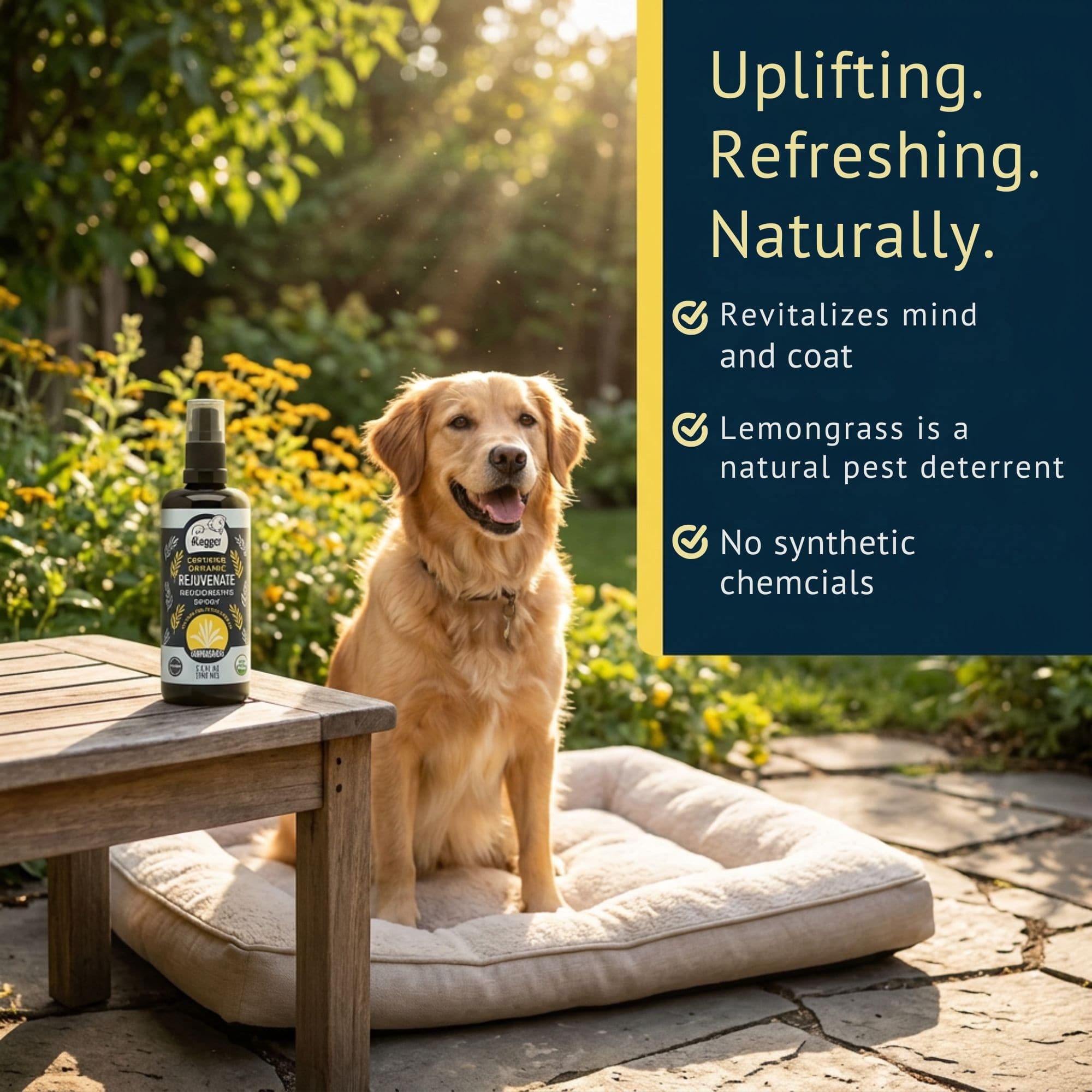 4-Legger USDA Organic Lemongrass Dog Spray | Fresh &Energizing