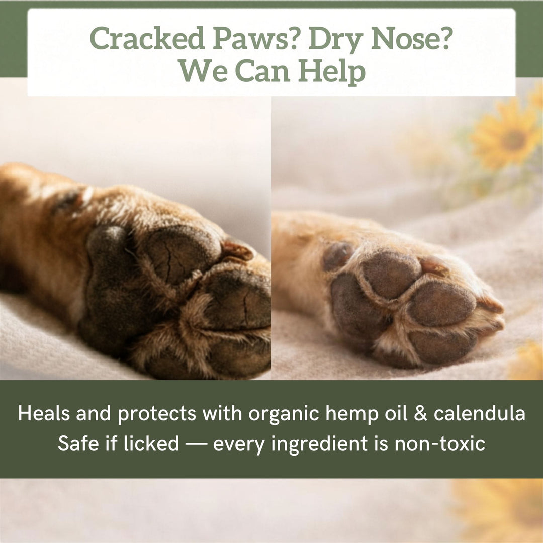 4-Legger organic paw balm for cracked dry dog paws and nose — lick-safe formula