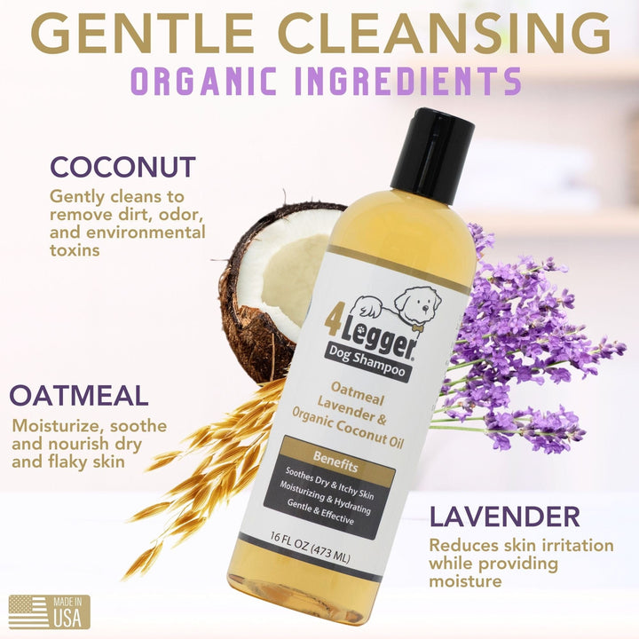 4-Legger Lavender Bundle Pack: Organic Dog Grooming Essentials for a Naturally Healthy Canine!