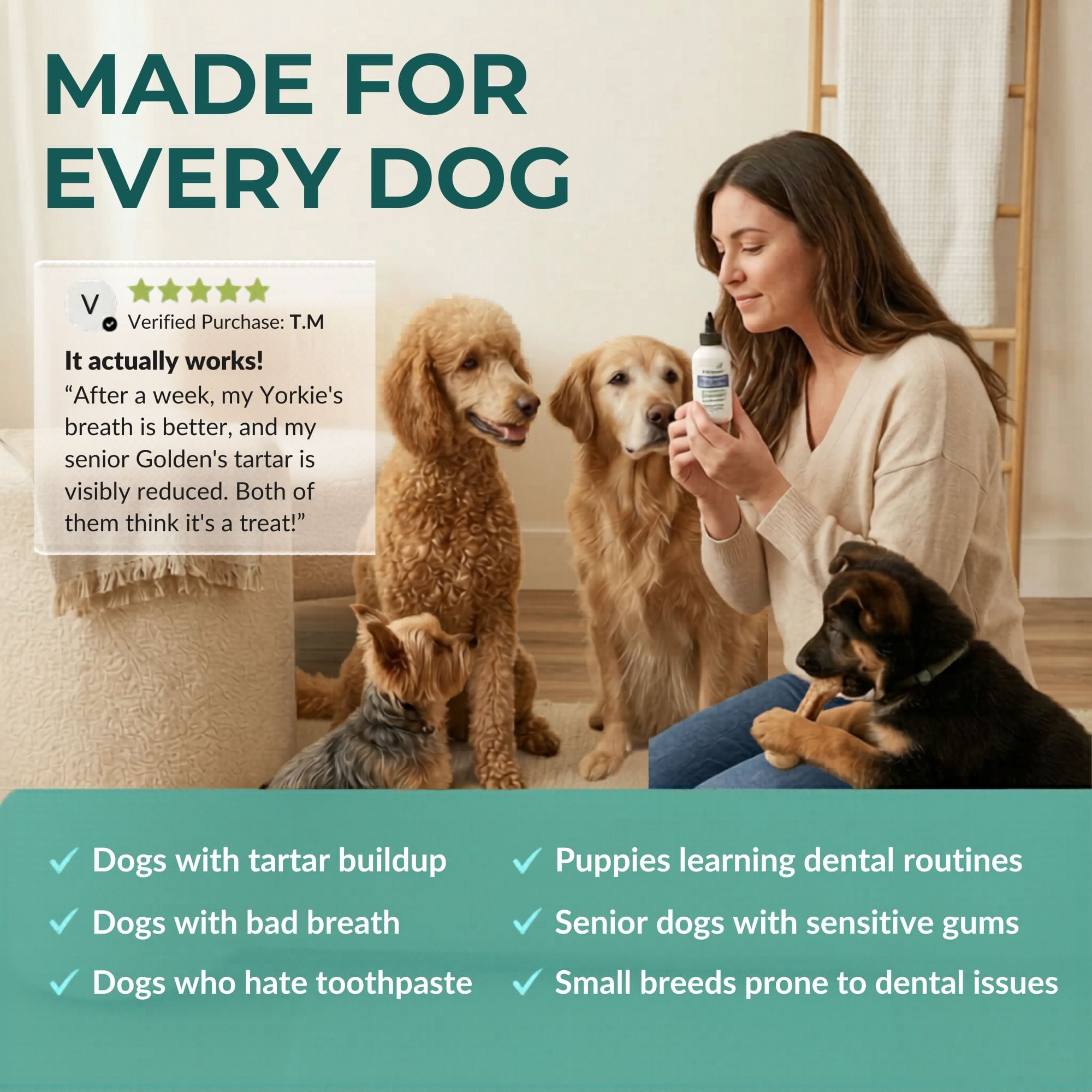4-Legger Natural Dog Dental Powder | Safe Toothpaste Alternative