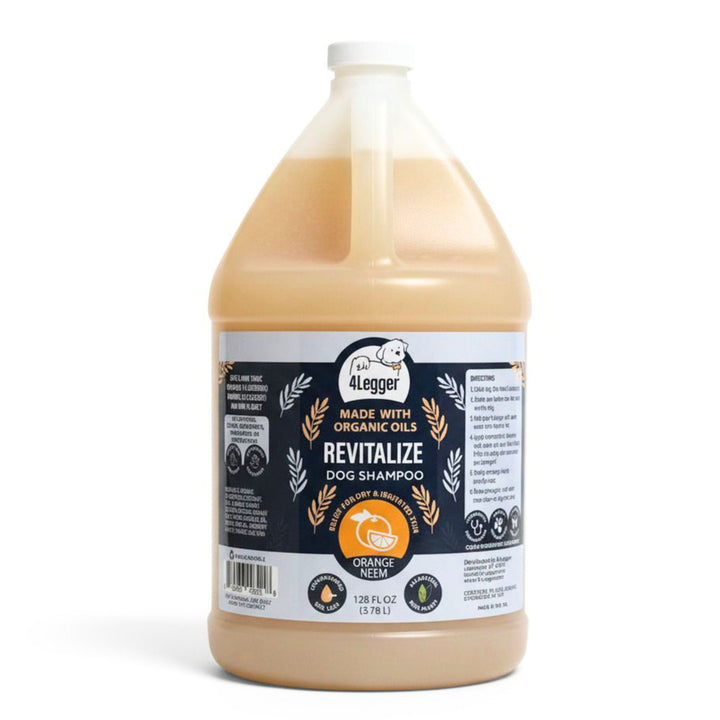 4-Legger REVITALIZE organic neem dog shampoo available in bulk size