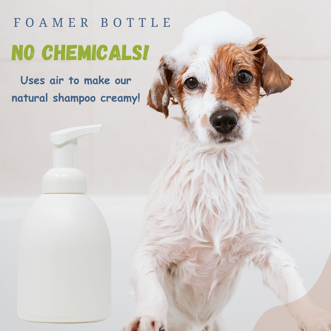 organic dog shampoo foamer bottle