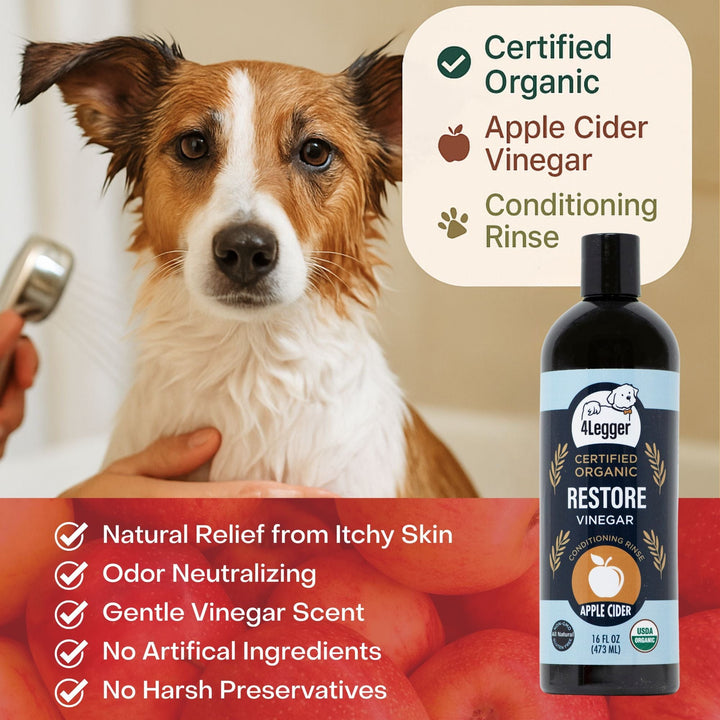 Organic Apple Cider Vinegar Conditioning Rinse for Dogs 4-Legger