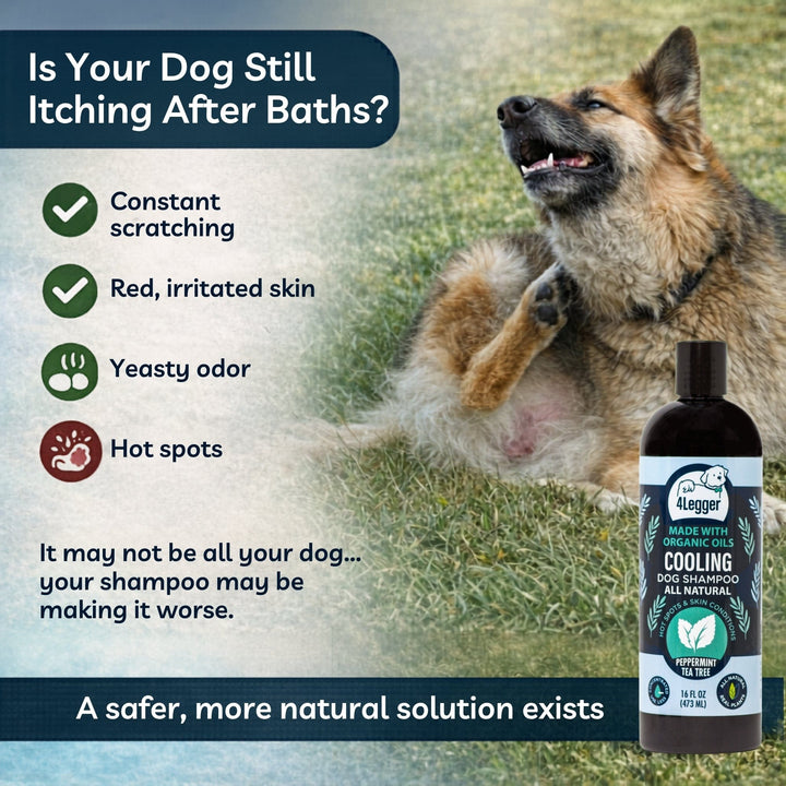 COOLING Natural Tea Tree Oil Dog Shampoo with Peppermint