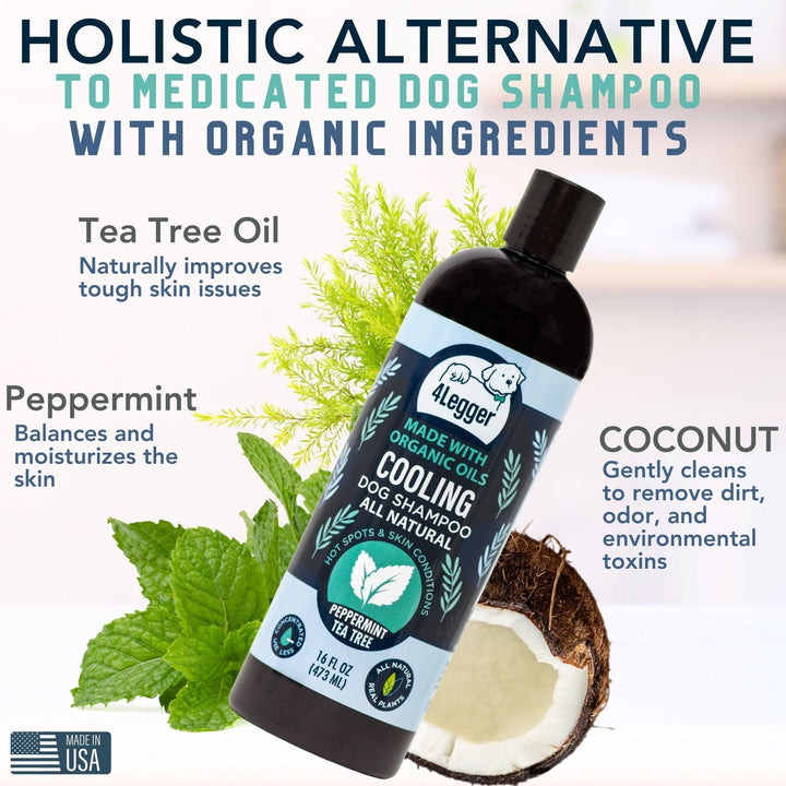 holistic alternative to medicated dog shampoo with tea tree oil