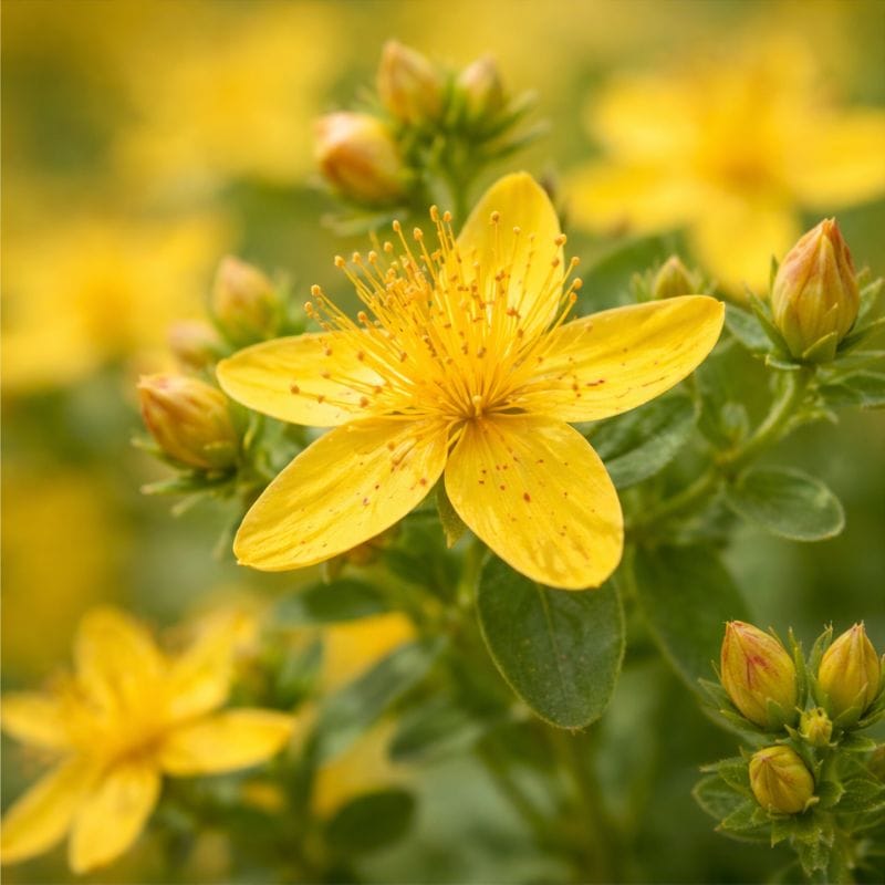 St. John's Wort — supports skin comfort in 4-Legger CALM organic lavender dog shampoo