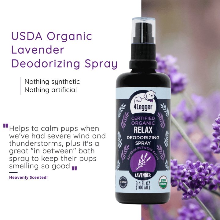 USDA Certified Organic Lavender Dog Deodorizing Spray - Relax