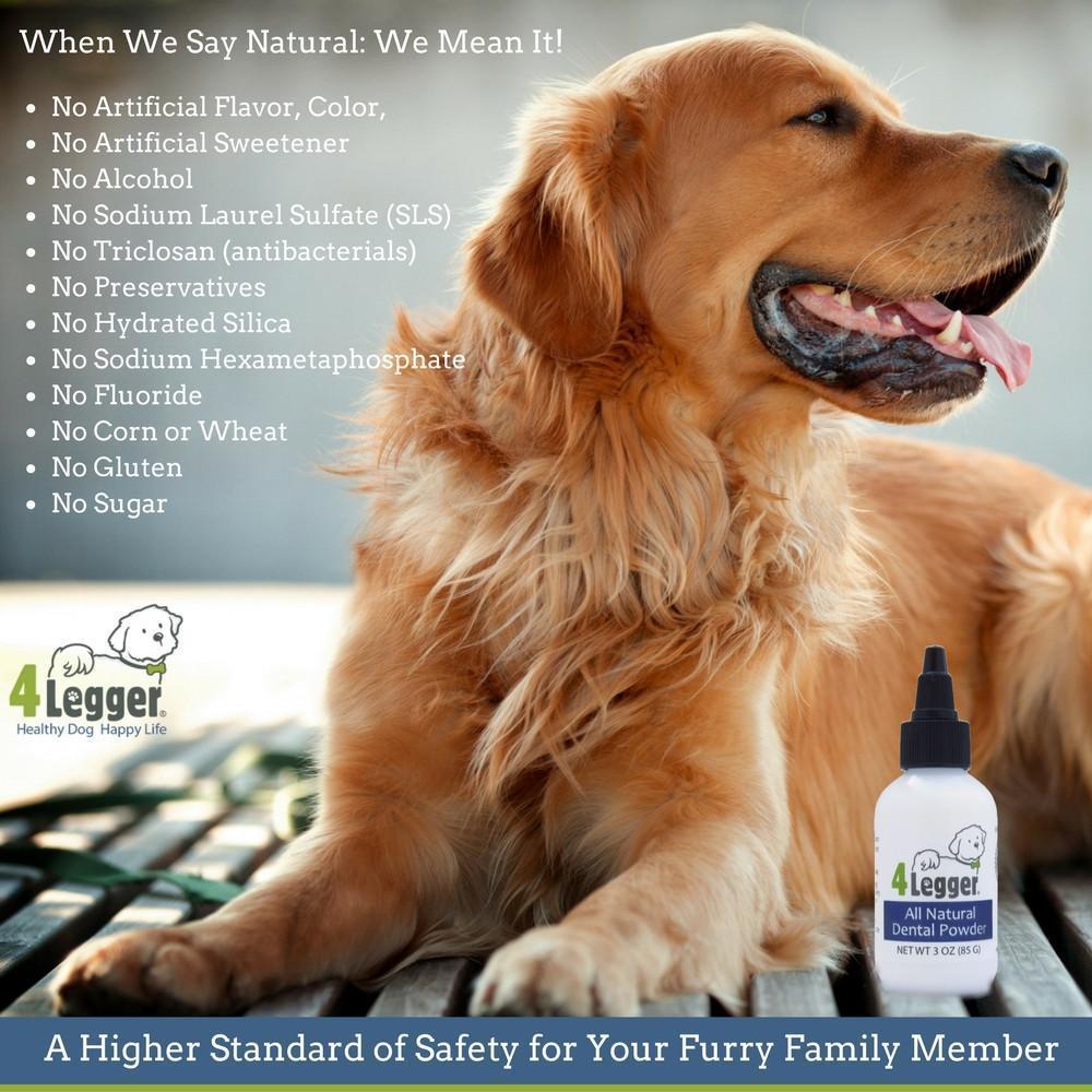 Dental Powder Safe and Non-Toxic Dog Toothpaste Alternative - 4-Legger