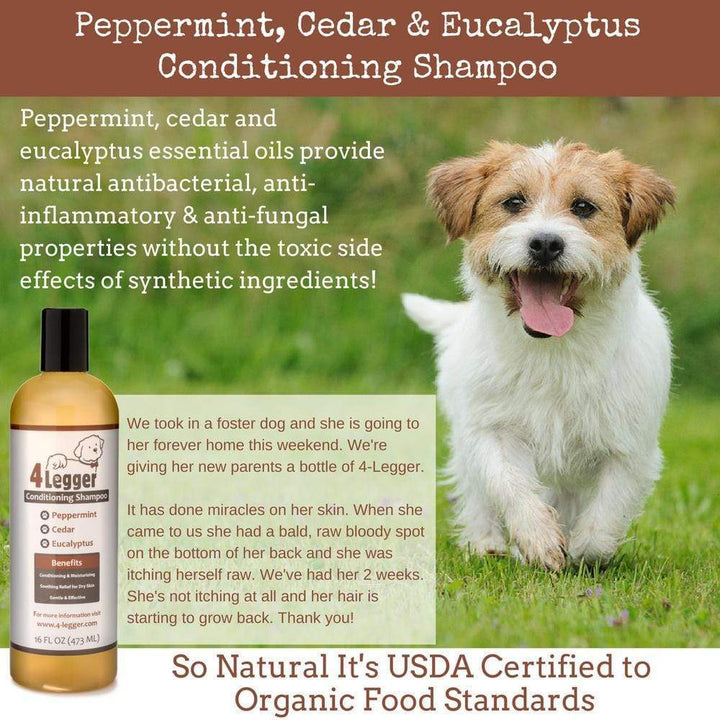 Dog Shampoo for Itchy Skin | Organic Dog Shampoo with Conditioner | cedar dog shampoo