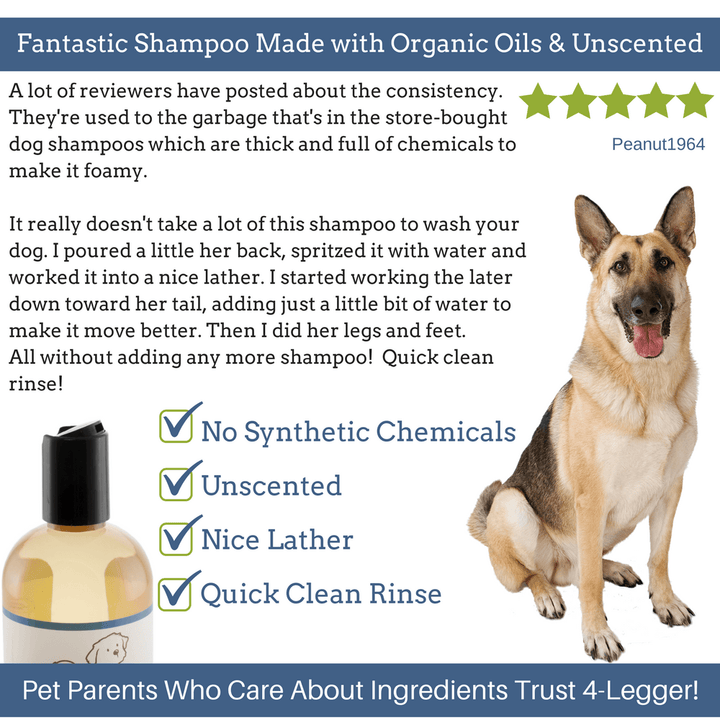 Aloe Dog Shampoo | Unscented Dog Shampoo | Castile Soap Dog Shampoo