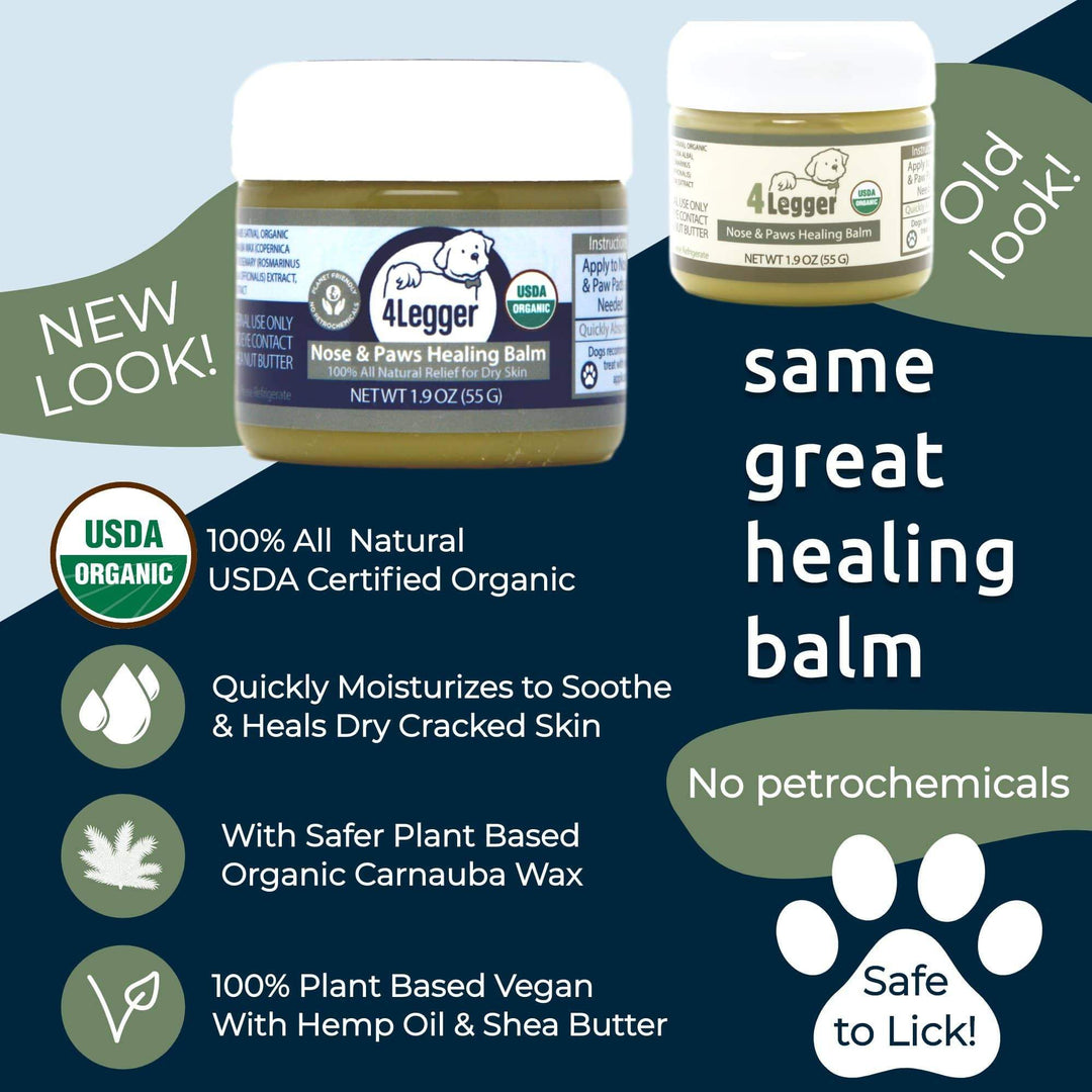 4-Legger healing paw balm all natural organic | paw wax mushers secret with vegan plant wax