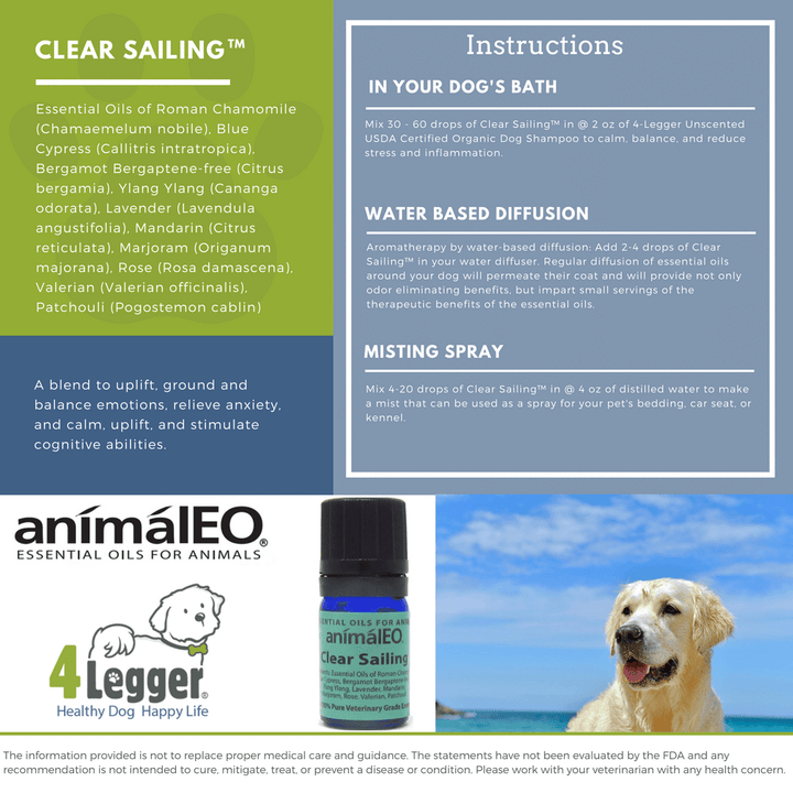 pet safe essential oils to reduce stress and anxiety and provide calm energy